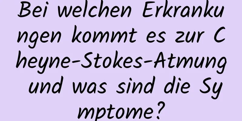 Bei welchen Erkrankungen kommt es zur Cheyne-Stokes-Atmung und was sind die Symptome?