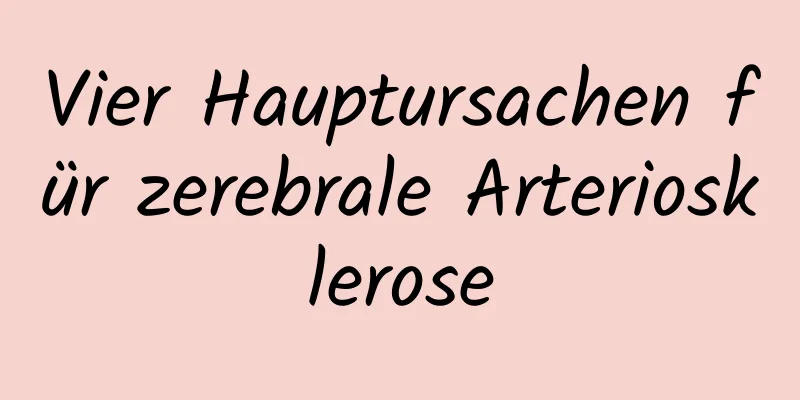 Vier Hauptursachen für zerebrale Arteriosklerose