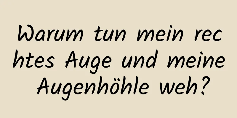 Warum tun mein rechtes Auge und meine Augenhöhle weh?