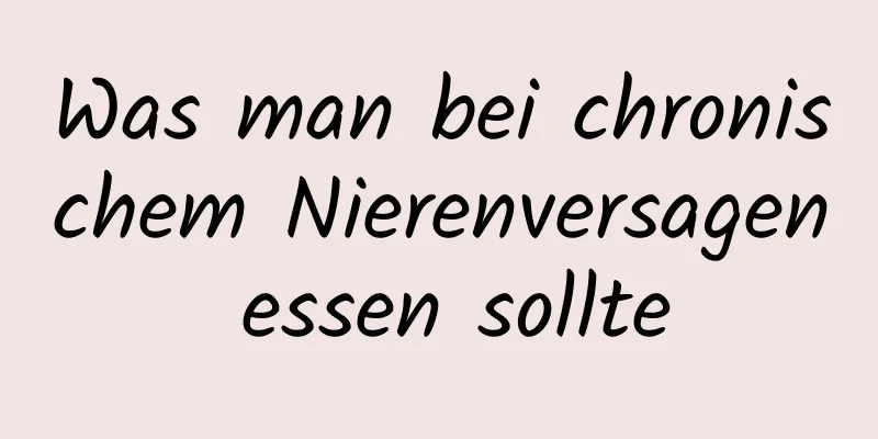 Was man bei chronischem Nierenversagen essen sollte