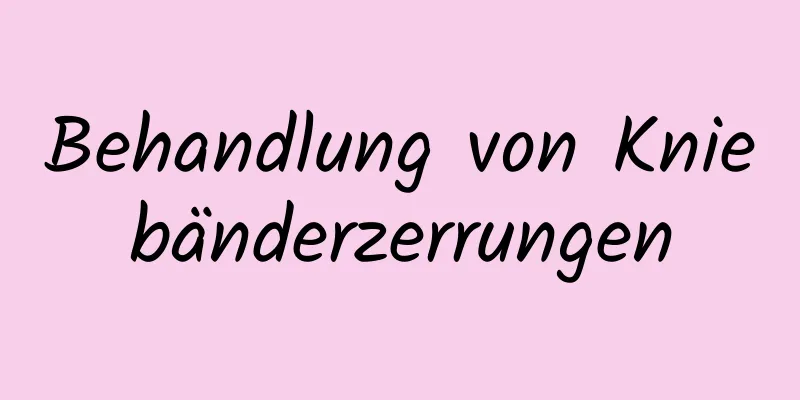 Behandlung von Kniebänderzerrungen
