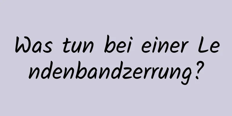 Was tun bei einer Lendenbandzerrung?