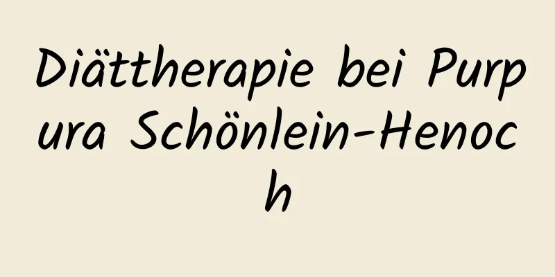 Diättherapie bei Purpura Schönlein-Henoch