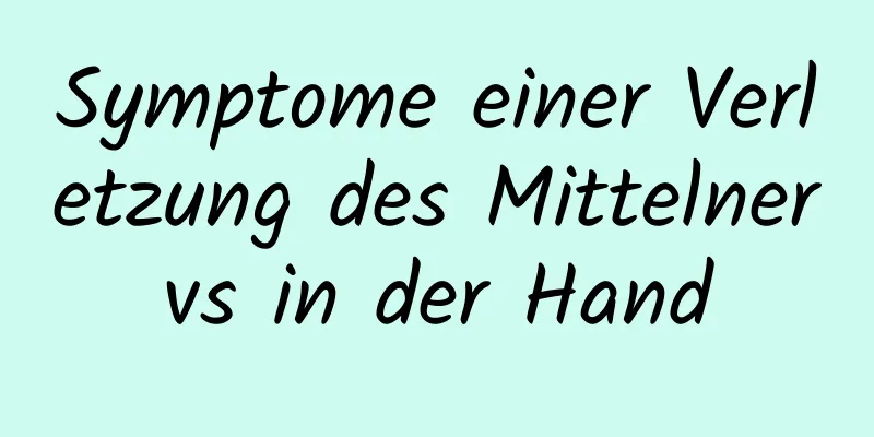 Symptome einer Verletzung des Mittelnervs in der Hand