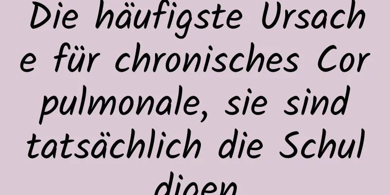 Die häufigste Ursache für chronisches Cor pulmonale, sie sind tatsächlich die Schuldigen