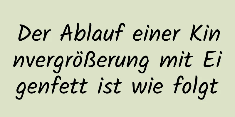 Der Ablauf einer Kinnvergrößerung mit Eigenfett ist wie folgt