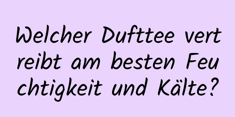 Welcher Dufttee vertreibt am besten Feuchtigkeit und Kälte?