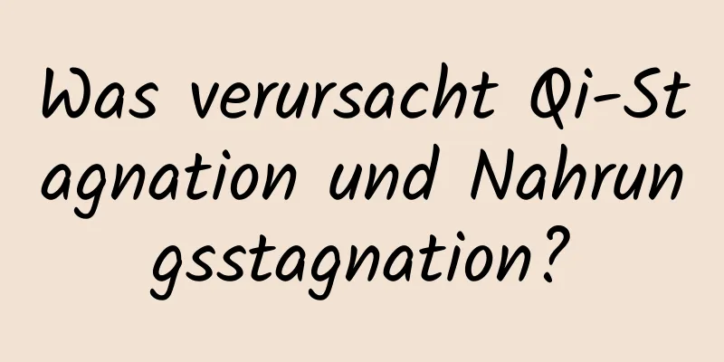 Was verursacht Qi-Stagnation und Nahrungsstagnation?