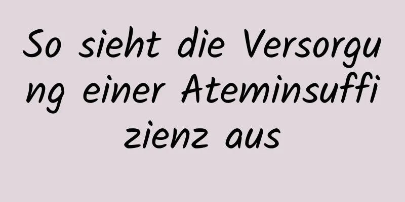 So sieht die Versorgung einer Ateminsuffizienz aus