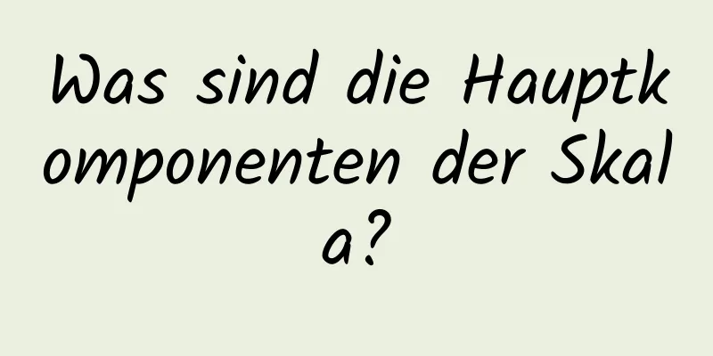 Was sind die Hauptkomponenten der Skala?