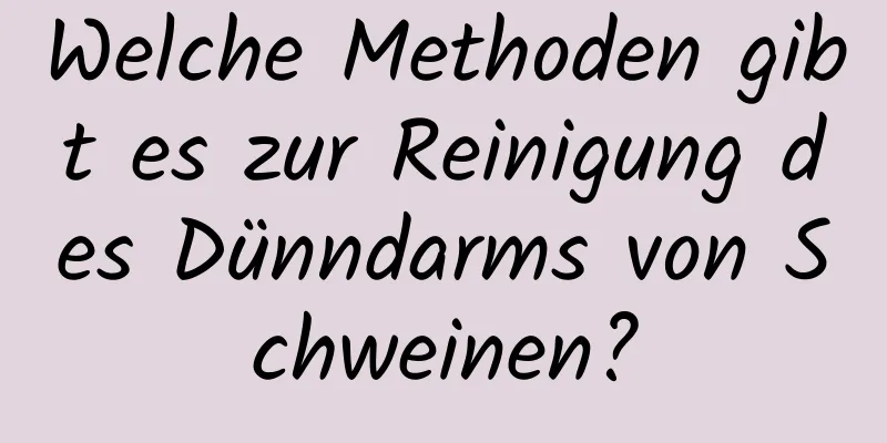 Welche Methoden gibt es zur Reinigung des Dünndarms von Schweinen?