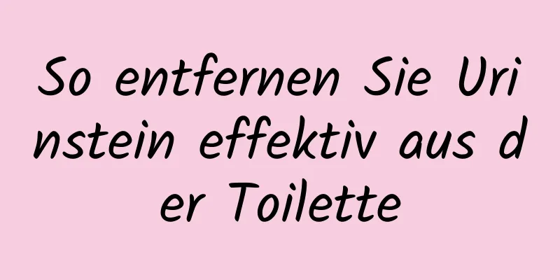 So entfernen Sie Urinstein effektiv aus der Toilette