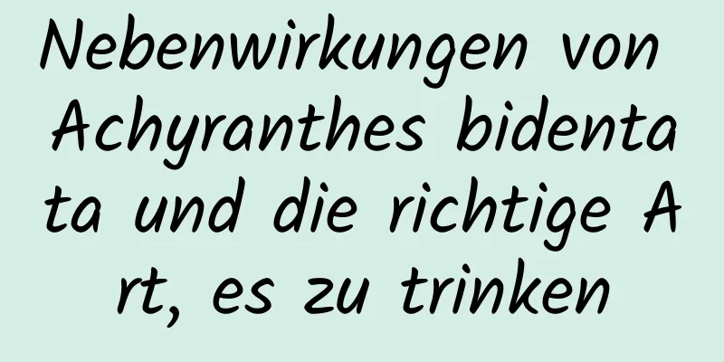 Nebenwirkungen von Achyranthes bidentata und die richtige Art, es zu trinken