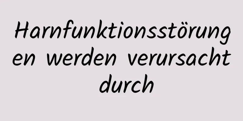 Harnfunktionsstörungen werden verursacht durch