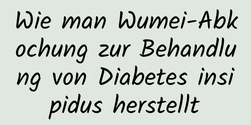 Wie man Wumei-Abkochung zur Behandlung von Diabetes insipidus herstellt