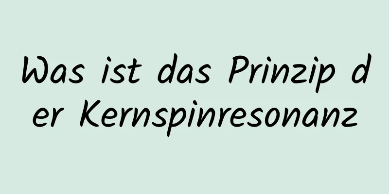 Was ist das Prinzip der Kernspinresonanz