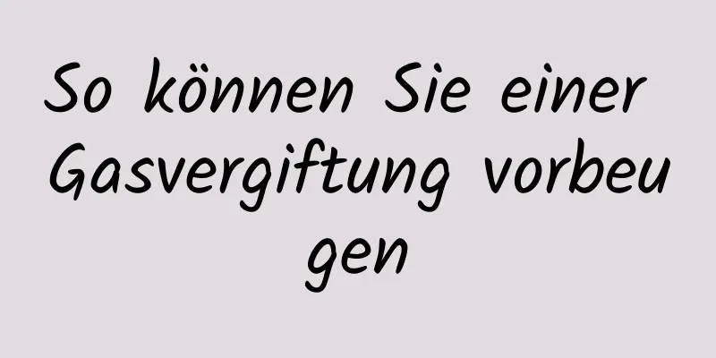 So können Sie einer Gasvergiftung vorbeugen