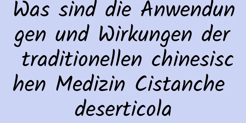 Was sind die Anwendungen und Wirkungen der traditionellen chinesischen Medizin Cistanche deserticola