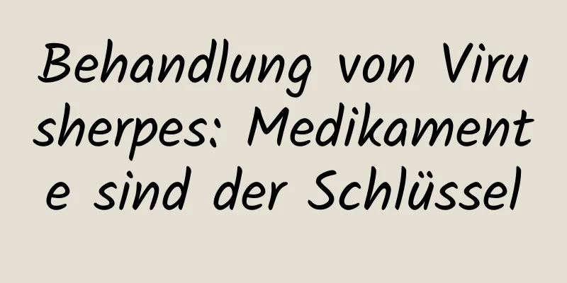 Behandlung von Virusherpes: Medikamente sind der Schlüssel