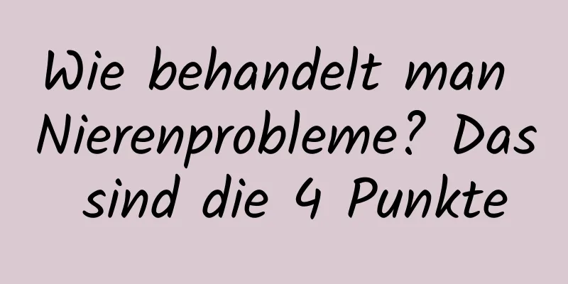 Wie behandelt man Nierenprobleme? Das sind die 4 Punkte