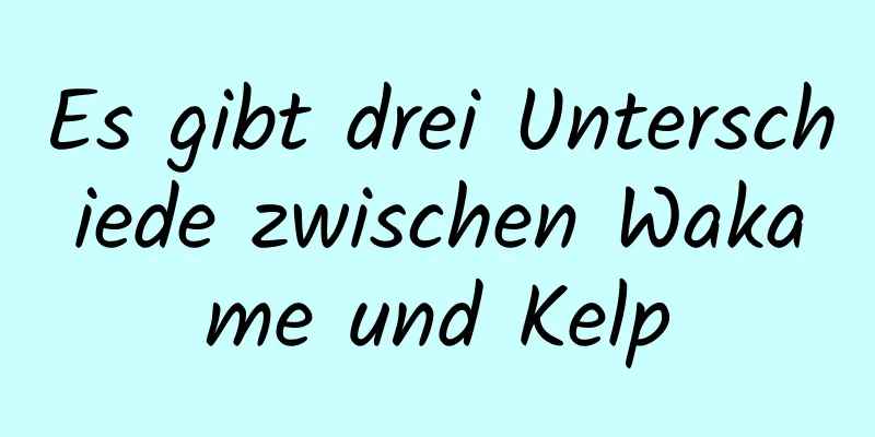 Es gibt drei Unterschiede zwischen Wakame und Kelp