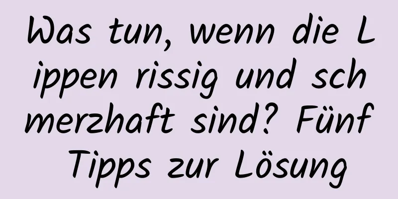 Was tun, wenn die Lippen rissig und schmerzhaft sind? Fünf Tipps zur Lösung