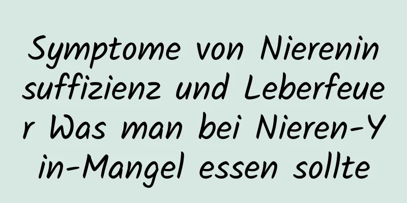 Symptome von Niereninsuffizienz und Leberfeuer Was man bei Nieren-Yin-Mangel essen sollte