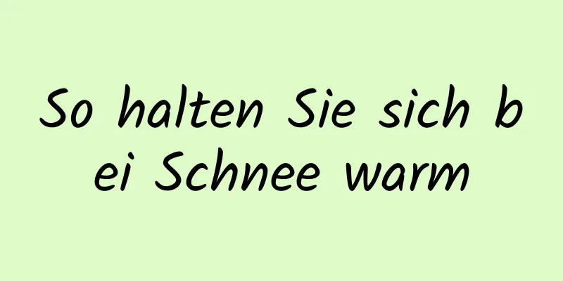 So halten Sie sich bei Schnee warm