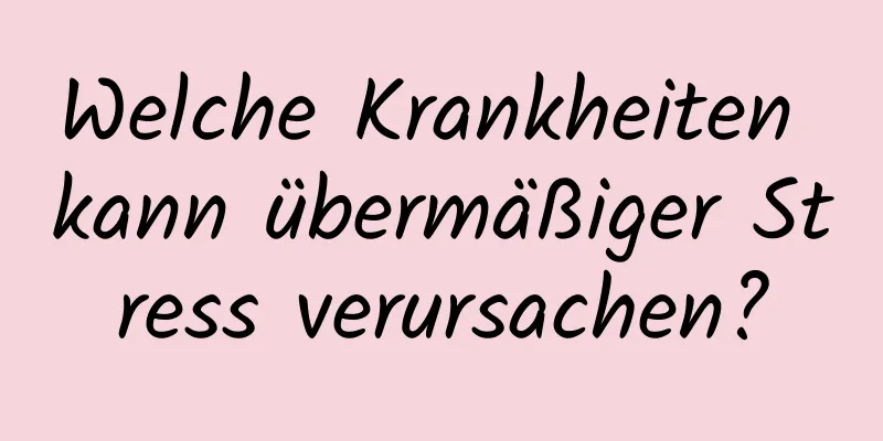 Welche Krankheiten kann übermäßiger Stress verursachen?