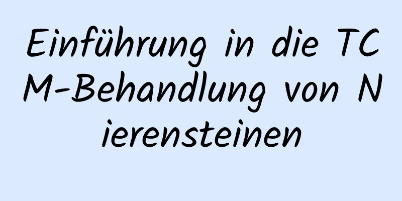Einführung in die TCM-Behandlung von Nierensteinen