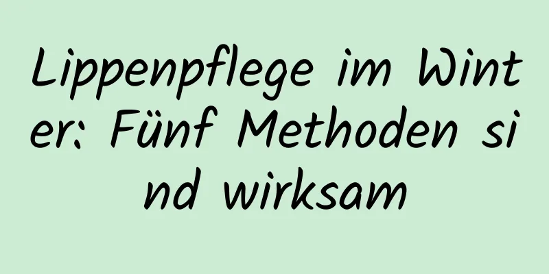Lippenpflege im Winter: Fünf Methoden sind wirksam