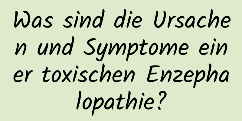 Was sind die Ursachen und Symptome einer toxischen Enzephalopathie?