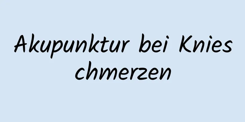 Akupunktur bei Knieschmerzen