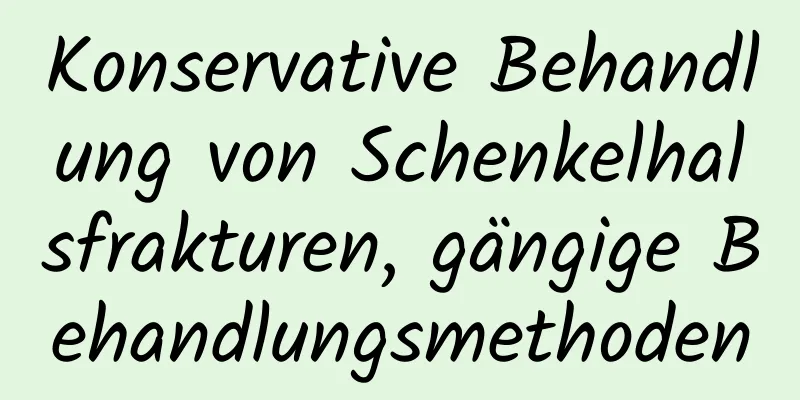 Konservative Behandlung von Schenkelhalsfrakturen, gängige Behandlungsmethoden