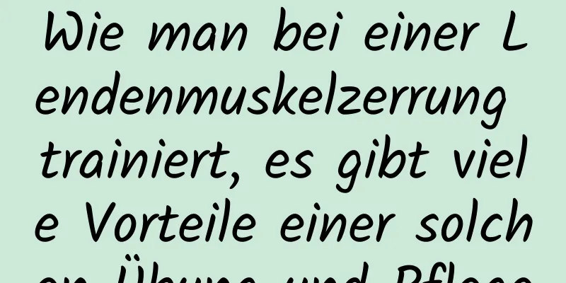Wie man bei einer Lendenmuskelzerrung trainiert, es gibt viele Vorteile einer solchen Übung und Pflege