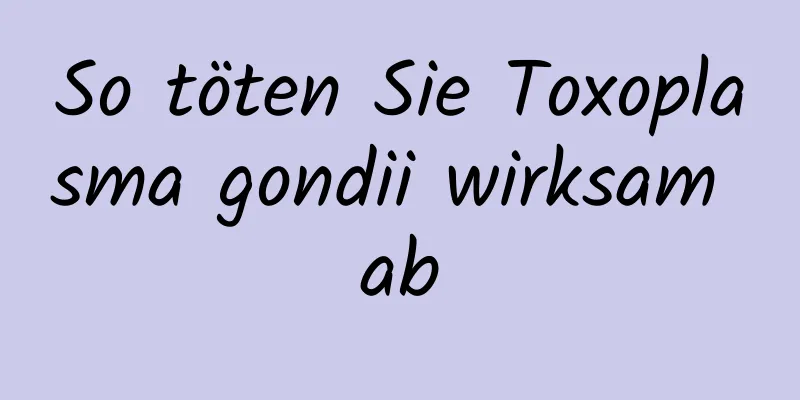 So töten Sie Toxoplasma gondii wirksam ab