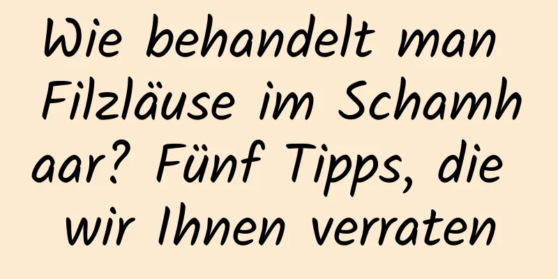 Wie behandelt man Filzläuse im Schamhaar? Fünf Tipps, die wir Ihnen verraten