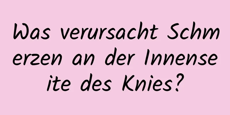 Was verursacht Schmerzen an der Innenseite des Knies?