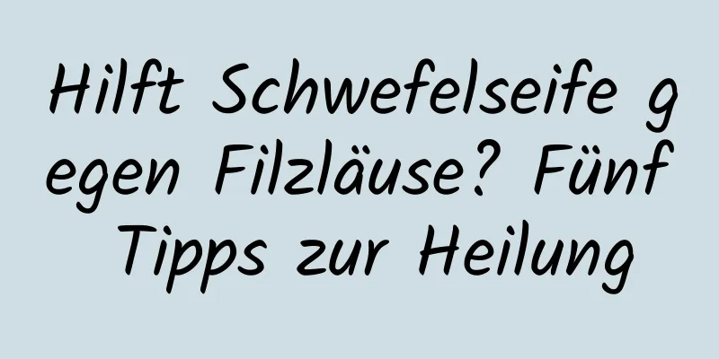Hilft Schwefelseife gegen Filzläuse? Fünf Tipps zur Heilung