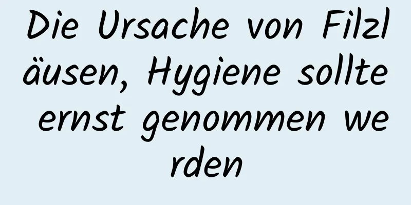 Die Ursache von Filzläusen, Hygiene sollte ernst genommen werden