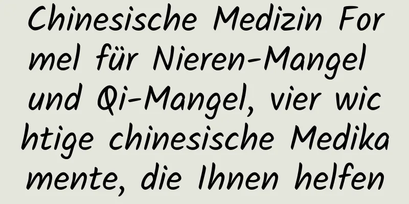 Chinesische Medizin Formel für Nieren-Mangel und Qi-Mangel, vier wichtige chinesische Medikamente, die Ihnen helfen