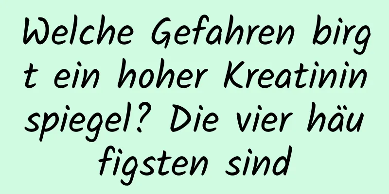 Welche Gefahren birgt ein hoher Kreatininspiegel? Die vier häufigsten sind