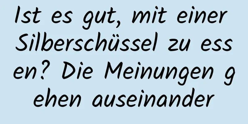 Ist es gut, mit einer Silberschüssel zu essen? Die Meinungen gehen auseinander