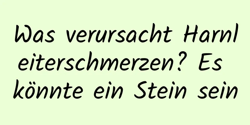 Was verursacht Harnleiterschmerzen? Es könnte ein Stein sein