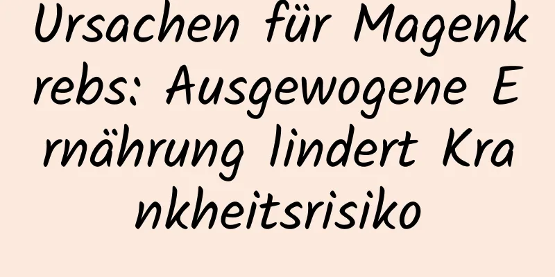 Ursachen für Magenkrebs: Ausgewogene Ernährung lindert Krankheitsrisiko