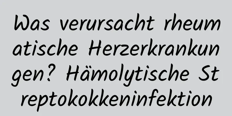 Was verursacht rheumatische Herzerkrankungen? Hämolytische Streptokokkeninfektion