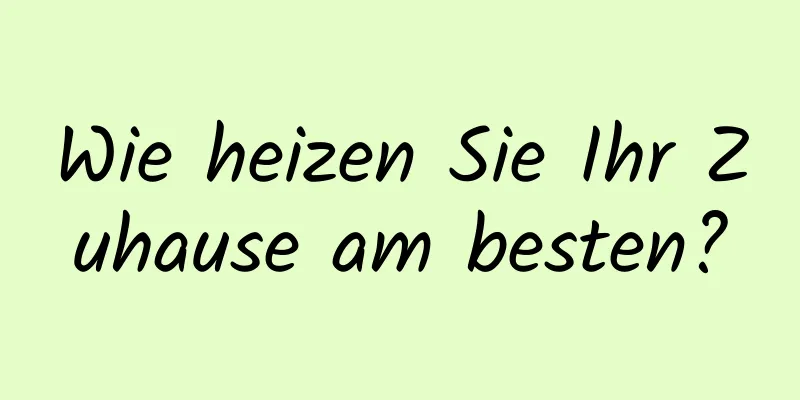 Wie heizen Sie Ihr Zuhause am besten?