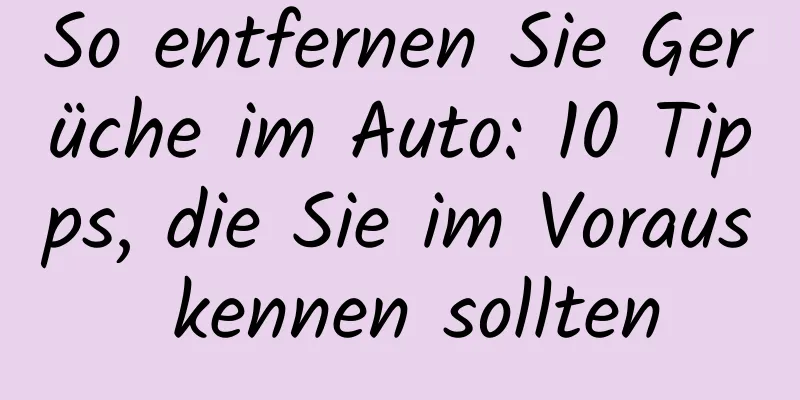 So entfernen Sie Gerüche im Auto: 10 Tipps, die Sie im Voraus kennen sollten