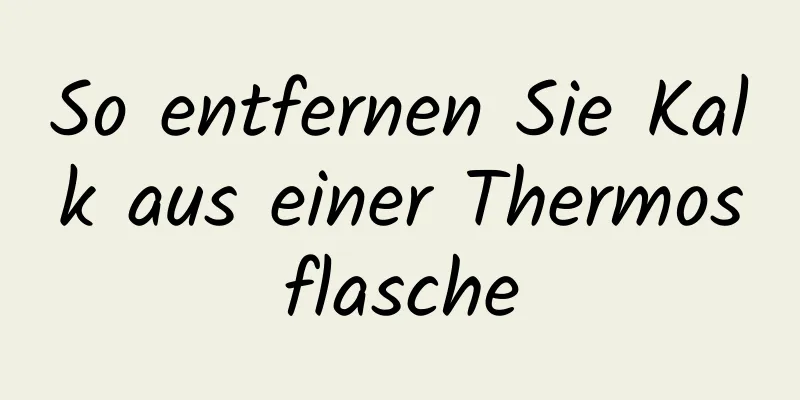 So entfernen Sie Kalk aus einer Thermosflasche