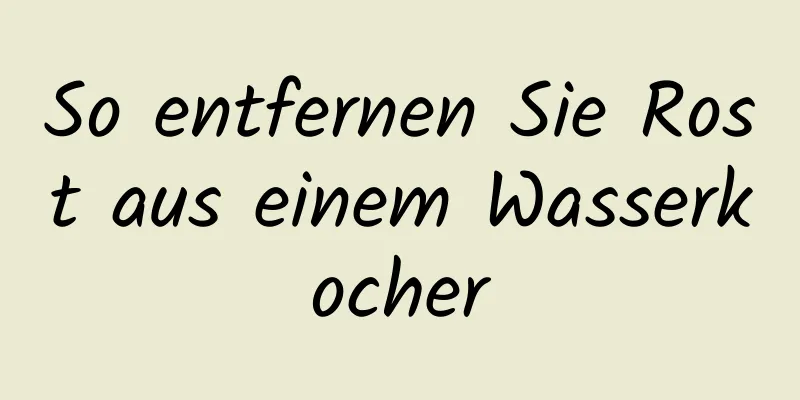 So entfernen Sie Rost aus einem Wasserkocher